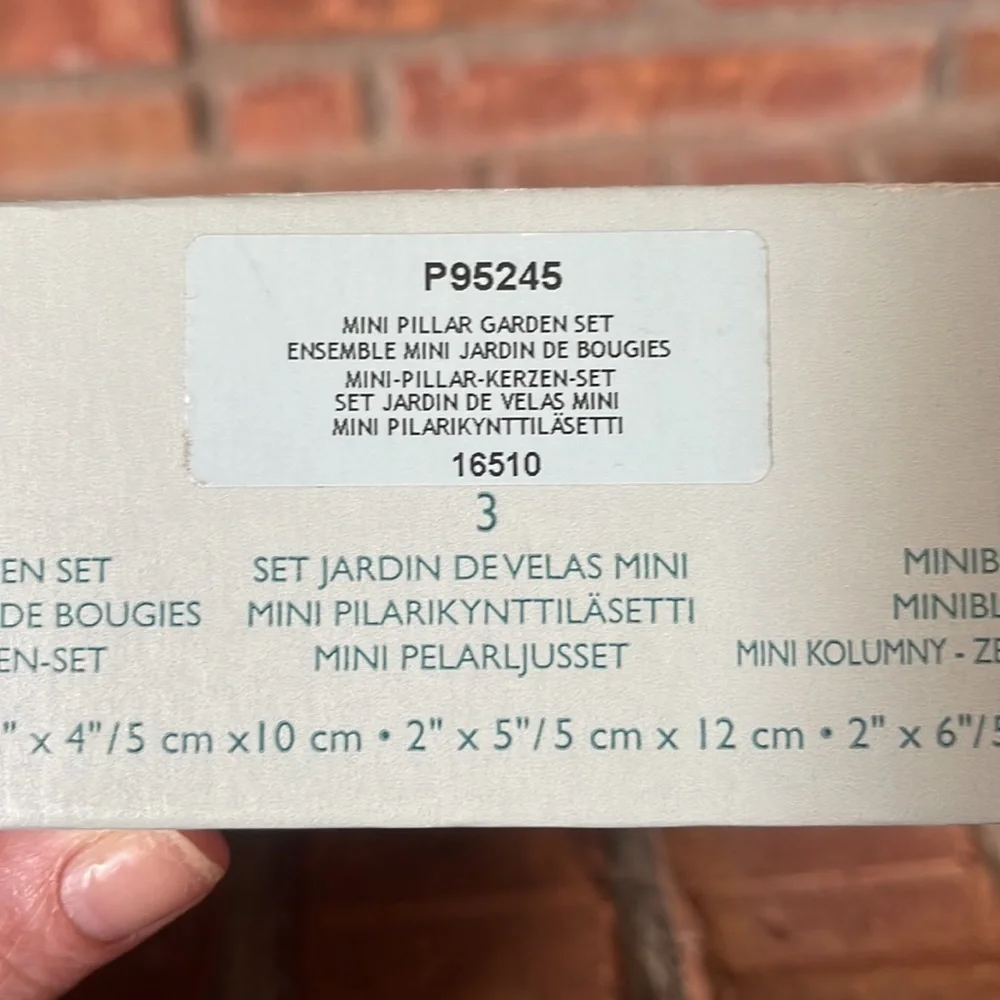 NIB PartyLite Mini Pillar Garden Set P95245